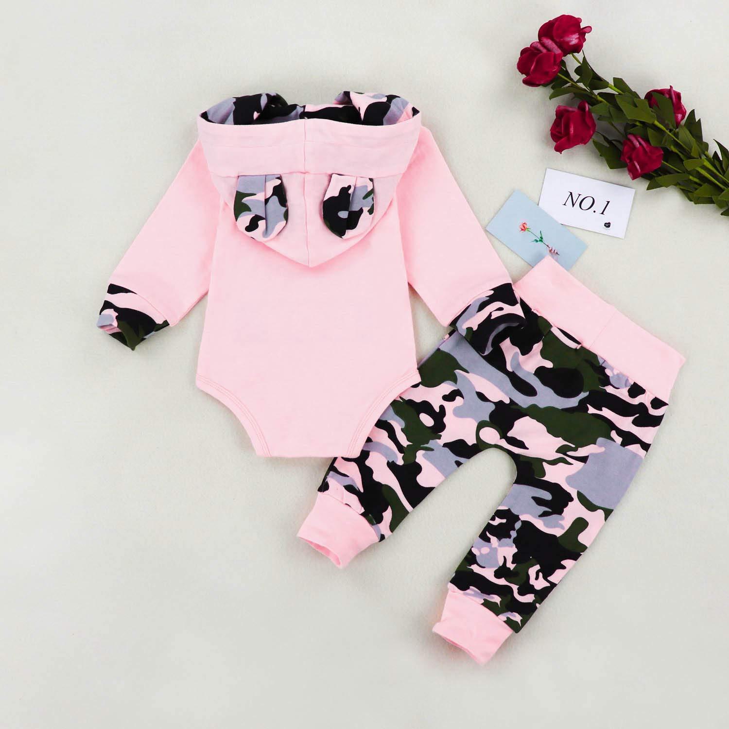 Ensemble bébé fille 2 pièces imprimé camouflage « Daddy's Bestie »