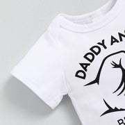3PCS Daddy And Me Best Buddies For Life Printed Baby Set