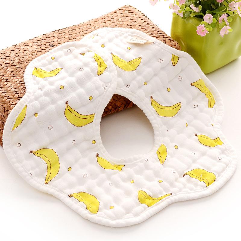 Lot de 6 adorables bavoirs en coton pour bébé