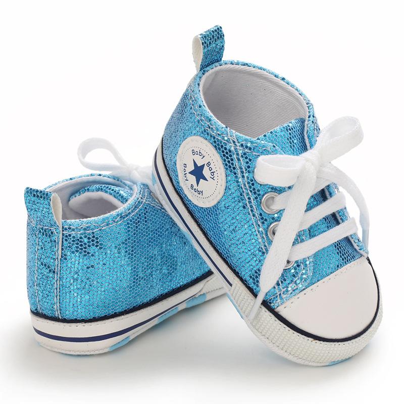 Lovely Allover Sequins Non-Slip Baby Shoes