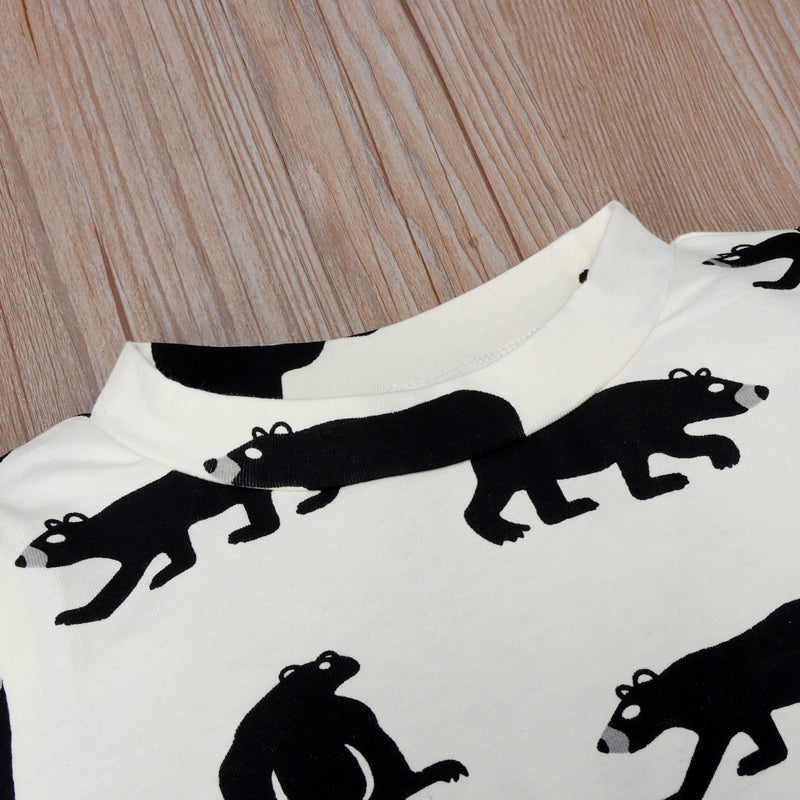 “BEAR BUM” Full Bear Printed Baby Jumpsuit