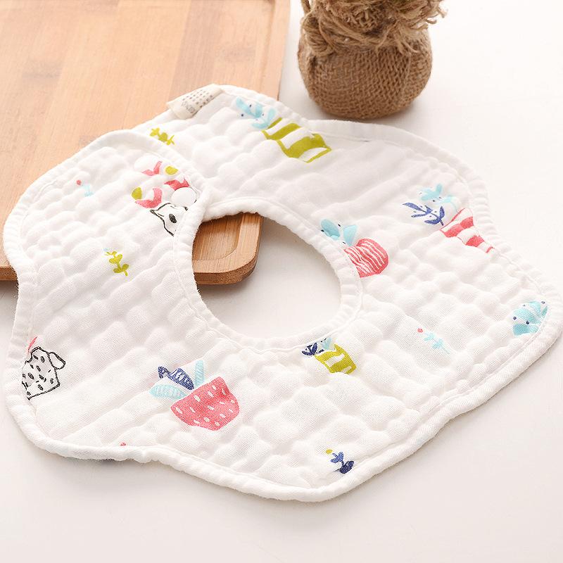 6-pack Adorable Cotton Baby Bibs