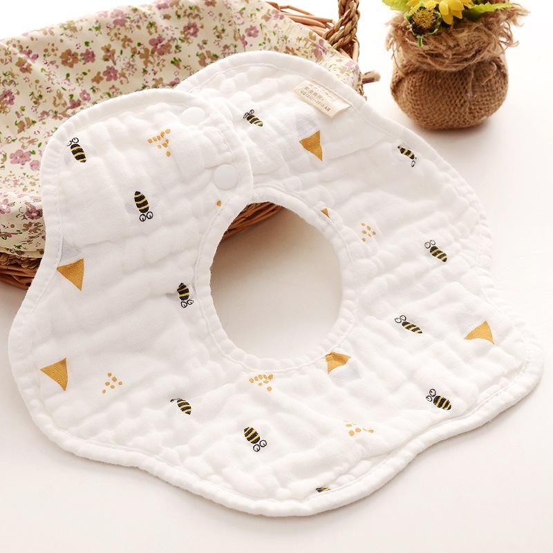 6-pack Adorable Cotton Baby Bibs