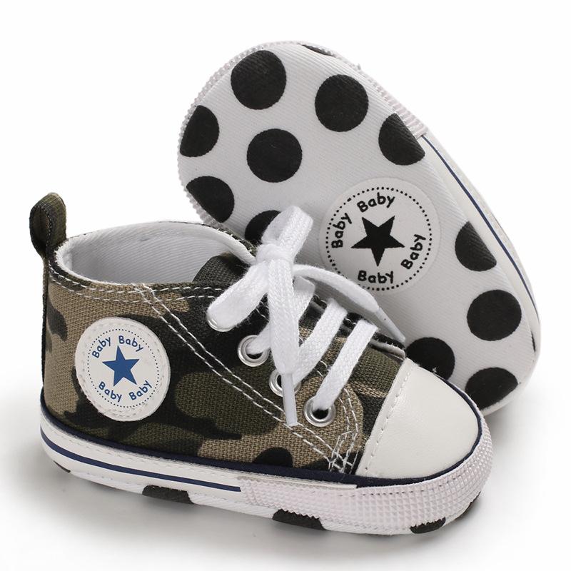 Baby Boy Girl Camouflage Anti-slip Canvas Shoes