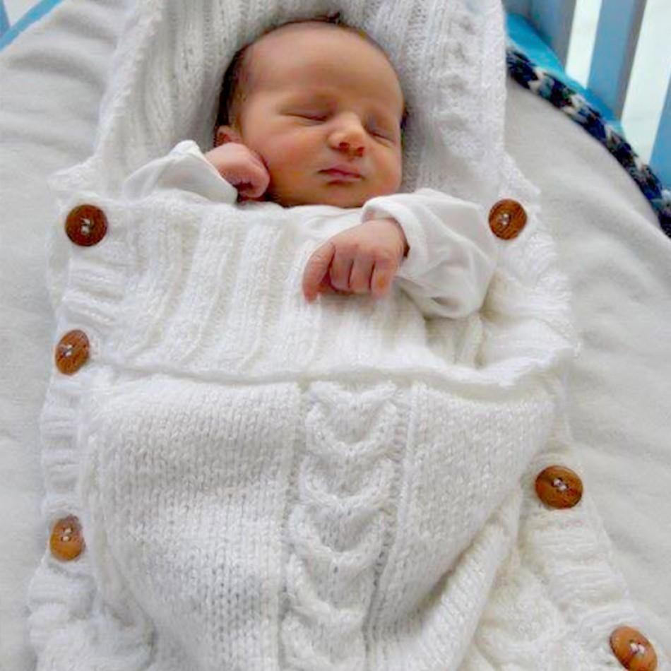 Newborn Baby Wrap Swaddle Blanket Knit Sleeping Bag