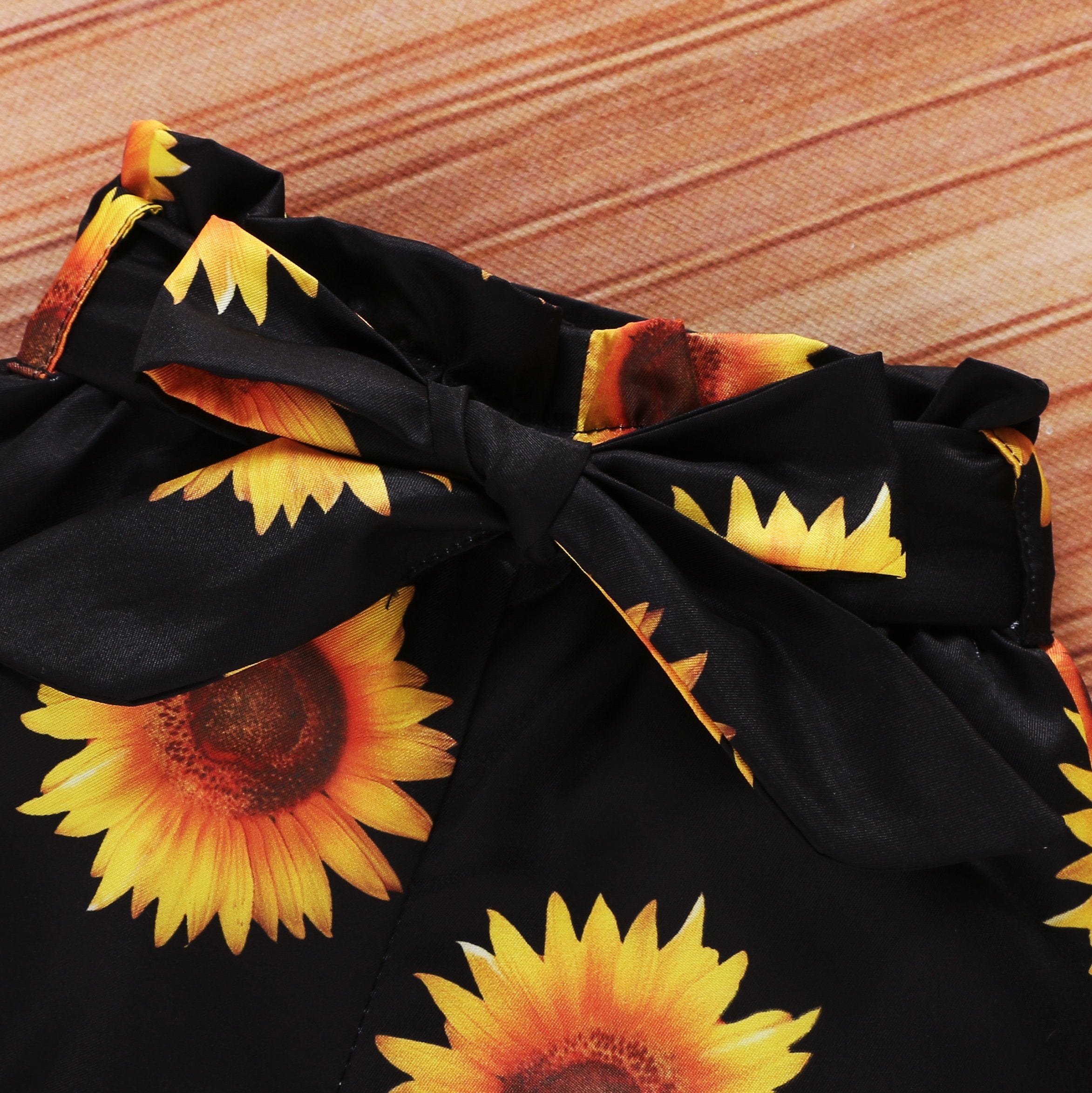 "Little miss sassy pants" Sunflower Short Baby Set