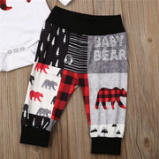 3PCS Cute Bear Printed Baby Set