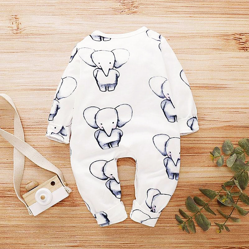 Cute Full Printed Elephant Jumpsuit