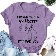 I Found This In My Pocket Letter Print Women Slogan T-Shirt