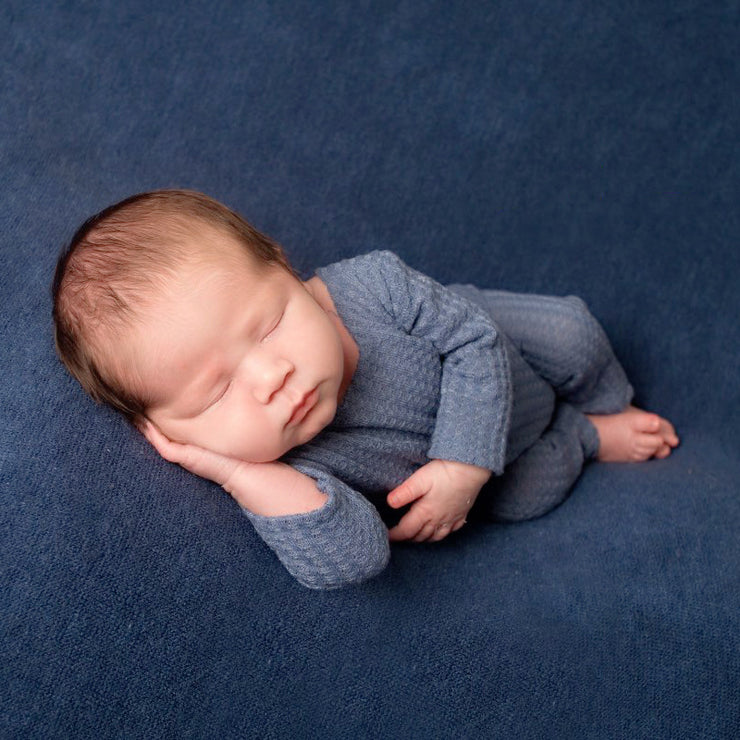 2PCS Solid Color Newborn Baby Jumpsuit For Photo