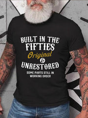Built In The Fifties Print Men Slogan T-Shirt