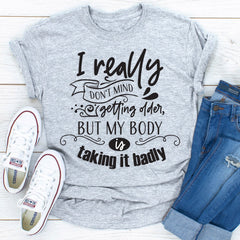 T-shirt avec slogan imprimé pour femme, ça ne me dérange vraiment pas 