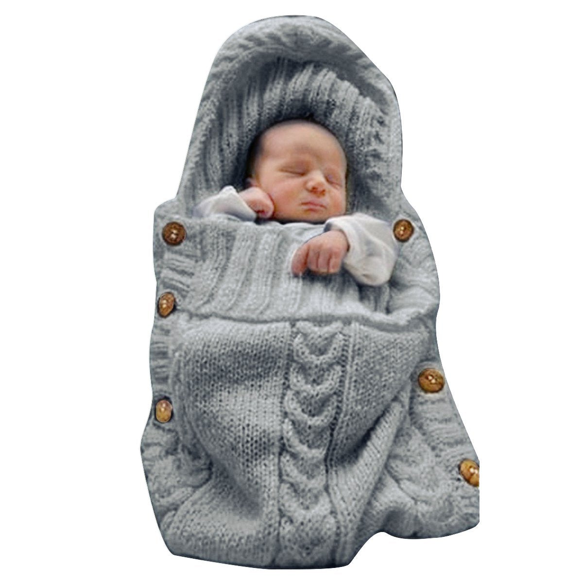 Newborn Baby Wrap Swaddle Blanket Knit Sleeping Bag