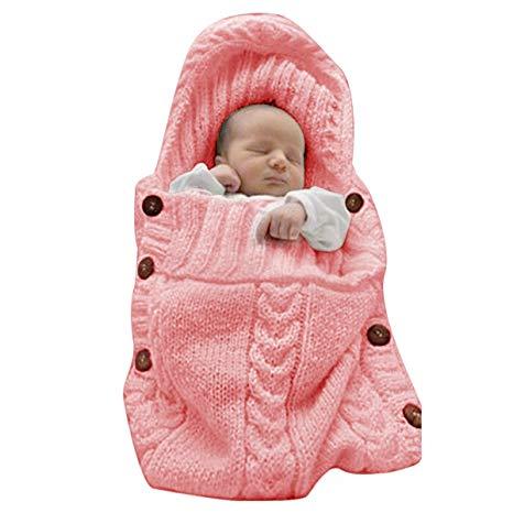 Newborn Baby Wrap Swaddle Blanket Knit Sleeping Bag