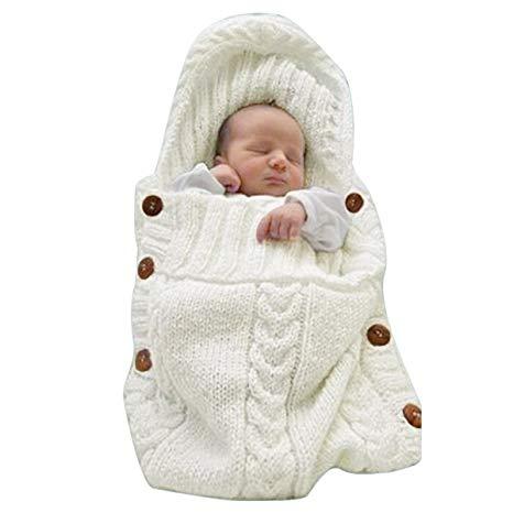 Newborn Baby Wrap Swaddle Blanket Knit Sleeping Bag