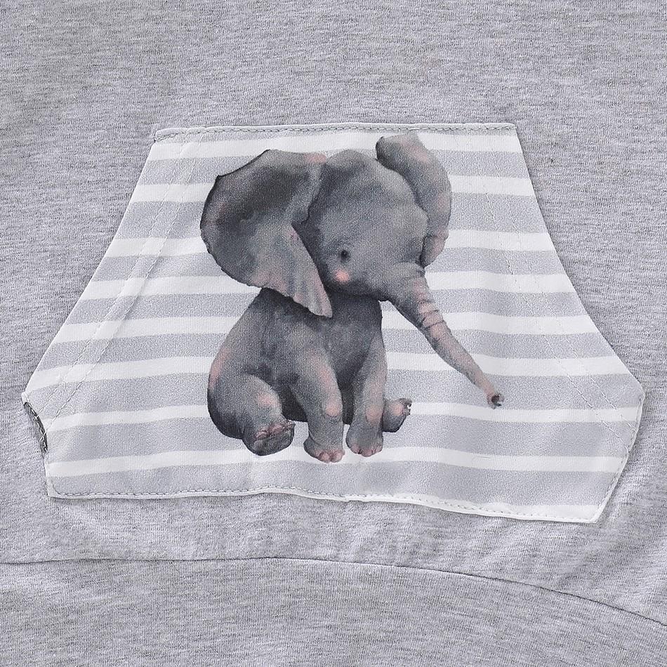 Cute Elephant Hoodie and Pants Set