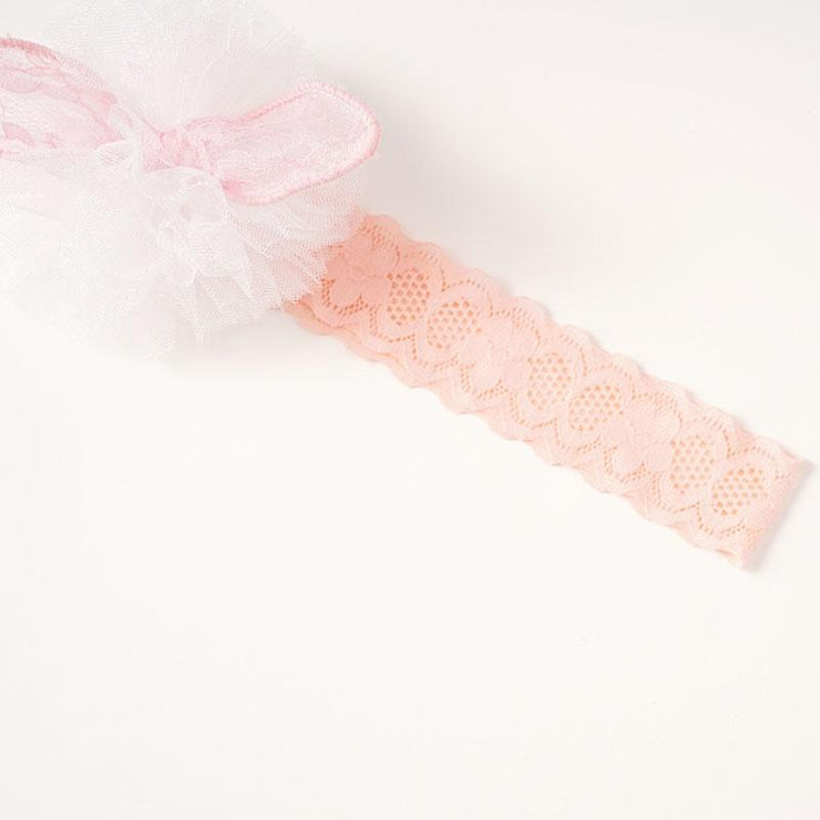 Baby Lovely Lace Crown Bow Headband and Floral Socks